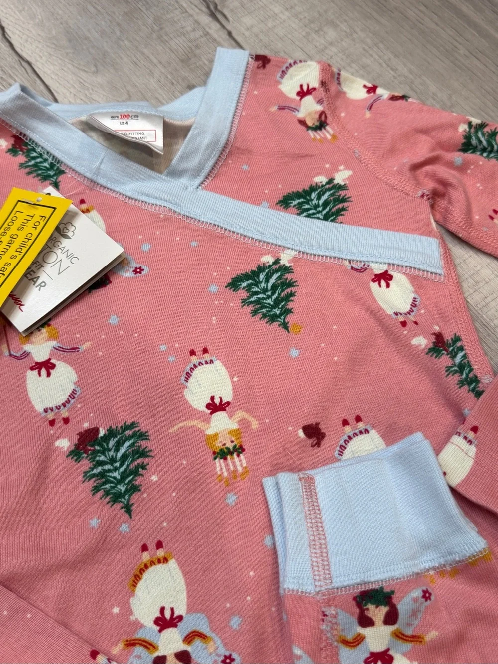 Hanna Andersson Pink Santa Lucia Holiday Pajama Set NEW SZ 100